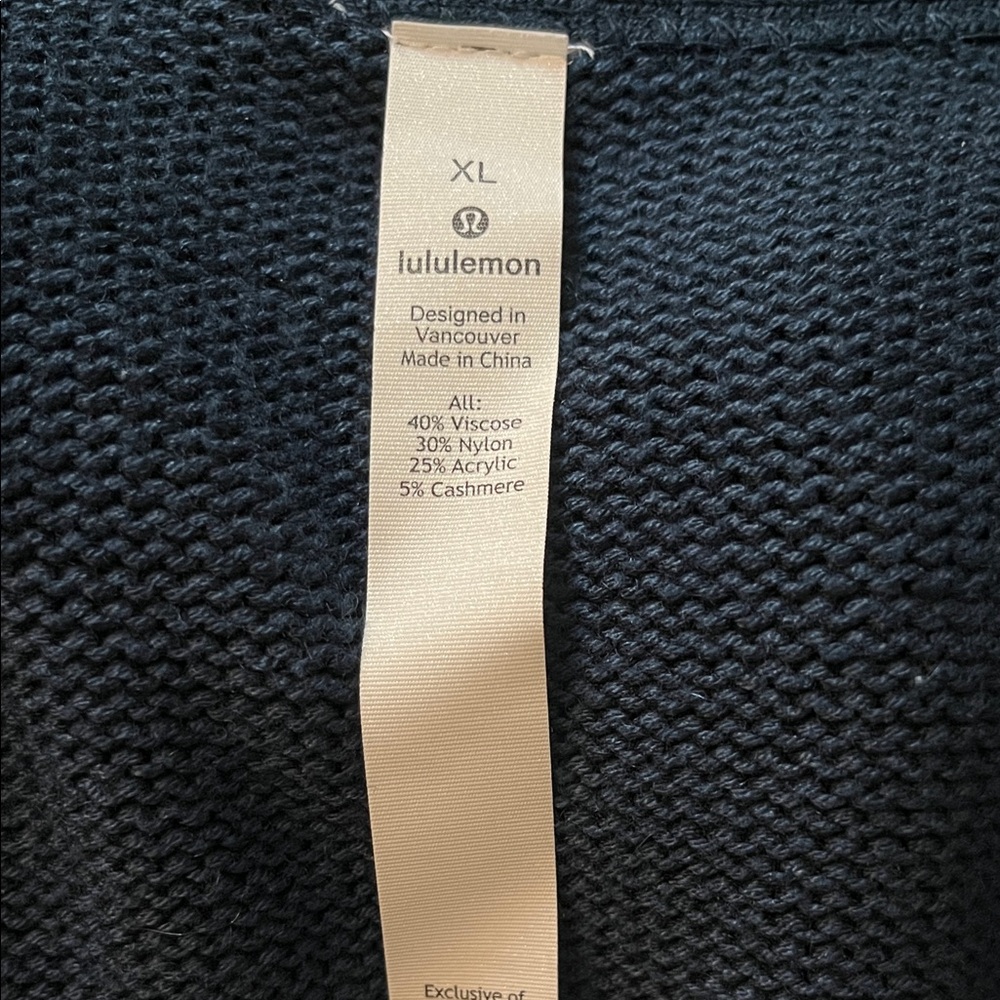 Women's Navy Zip-Up Sweater - Picture 6 of 6